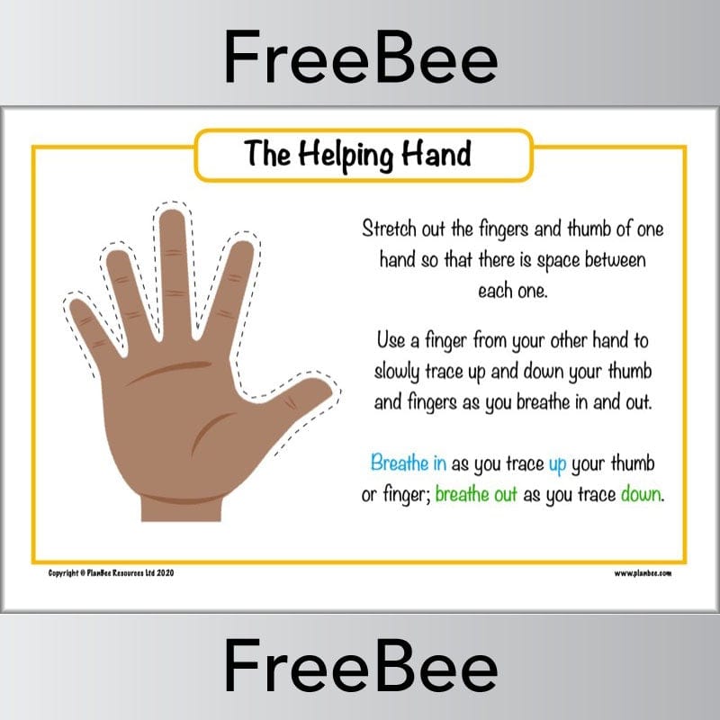 Hand Calming Techniques Posters for Kids by PlanBee