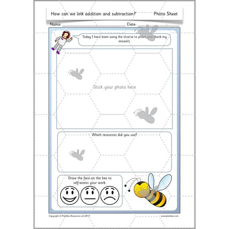 PlanBee Can We Link Addition and Subtraction? KS1 Maths Planning Year 2