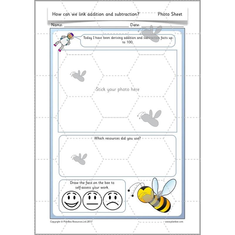PlanBee Can We Link Addition and Subtraction? KS1 Maths Planning Year 2