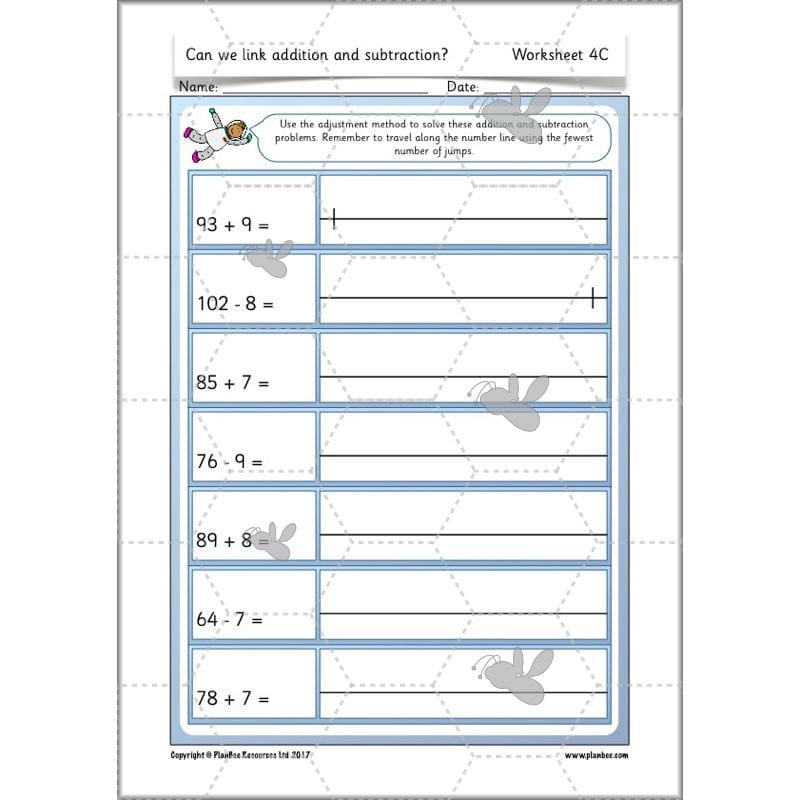 PlanBee Can We Link Addition and Subtraction? KS1 Maths Planning Year 2