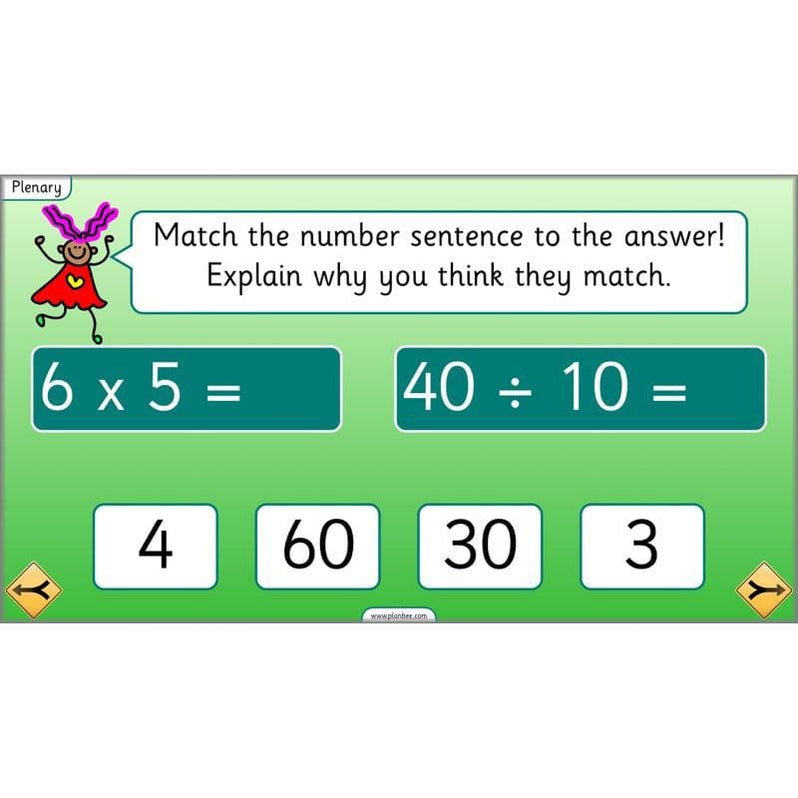 Link Multiplication and Division Year 2 Maths by PlanBee
