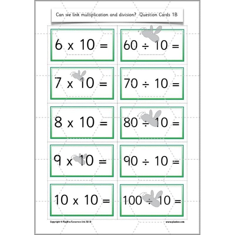 PlanBee Can We Link Multiplication and Division? Year 2 Maths scheme of work