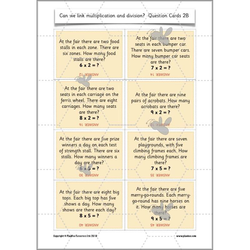 PlanBee Can We Link Multiplication and Division? Year 2 Maths scheme of work