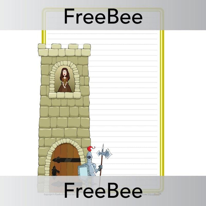 PlanBee Castle Writing Frame | PlanBee FreeBees