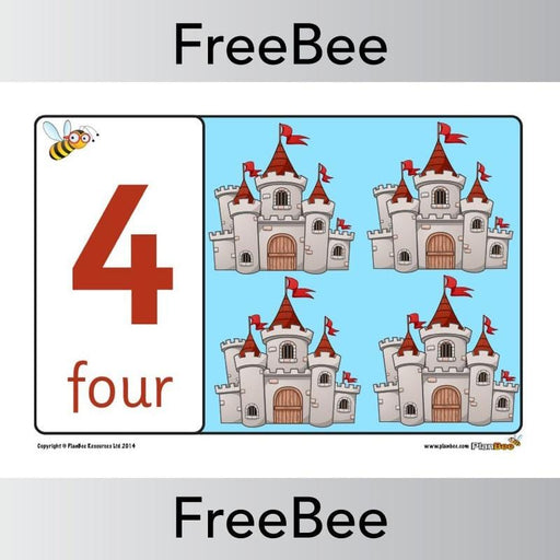 PlanBee FREE castles number line (1-10) | PlanBee FreeBees