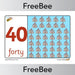 PlanBee FREE castles number line (10-50) | PlanBee FreeBees