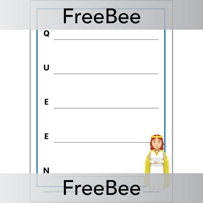 PlanBee Castle Acrostics Poem Template | PlanBee FreeBees