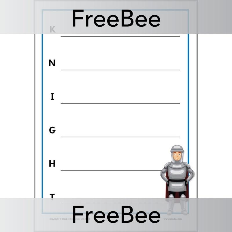 PlanBee Castle Acrostics Poem Template | PlanBee FreeBees