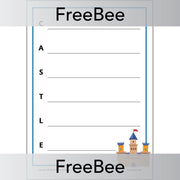 PlanBee Castle Acrostics Poem Template | PlanBee FreeBees