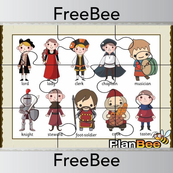PlanBee Printable Castle Jigsaw | PlanBee FreeBees