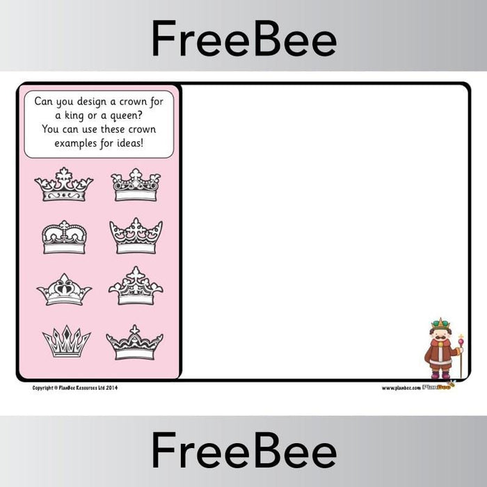 PlanBee Free crown design printable | PlanBee FreeBees