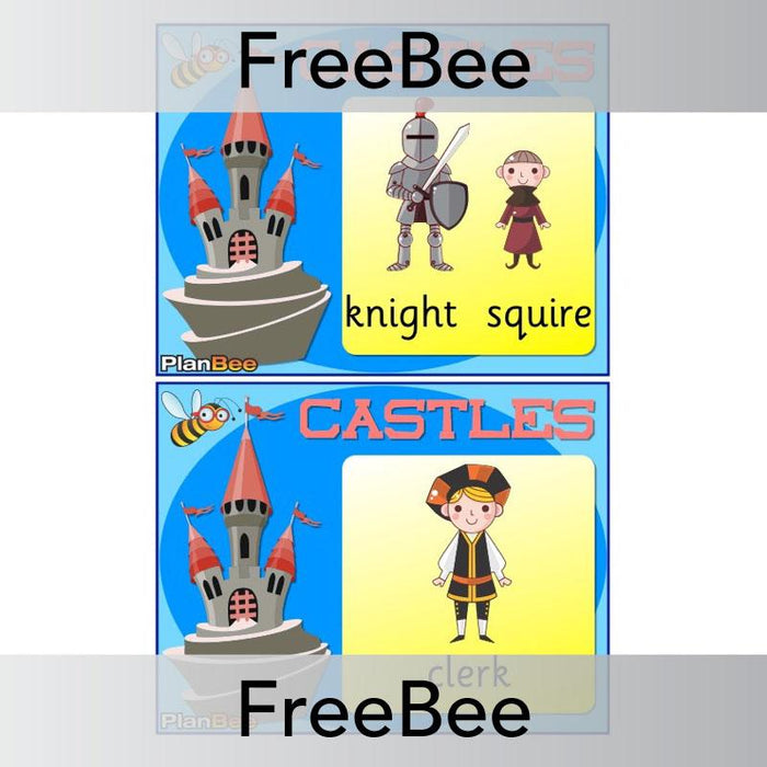 PlanBee Castles Word Cards | PlanBee FreeBees