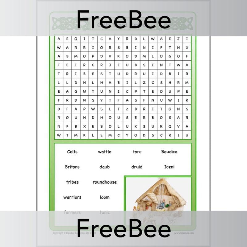 PlanBee FREE Celts KS2 Word Search | Celts History Resources 