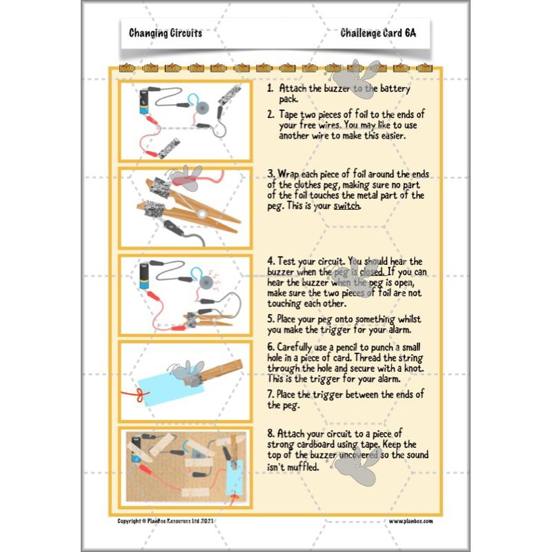 PlanBee Changing Circuits - Electricity Year 6 Lesson Planning