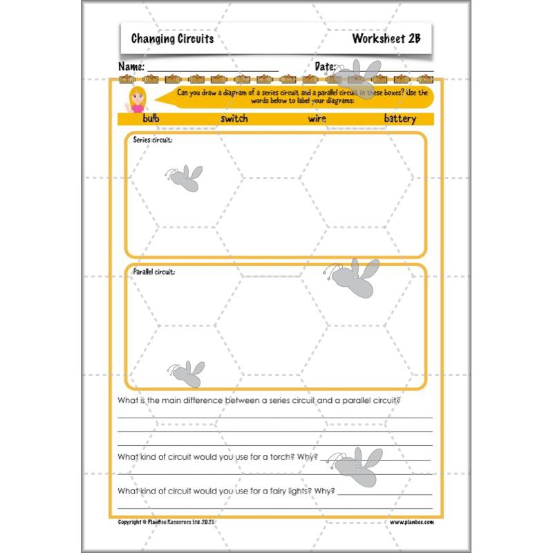 PlanBee Changing Circuits - Electricity Year 6 Lesson Planning