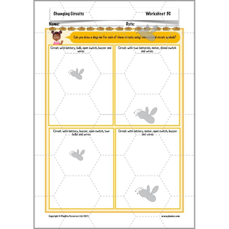 PlanBee Changing Circuits - Electricity Year 6 Lesson Planning