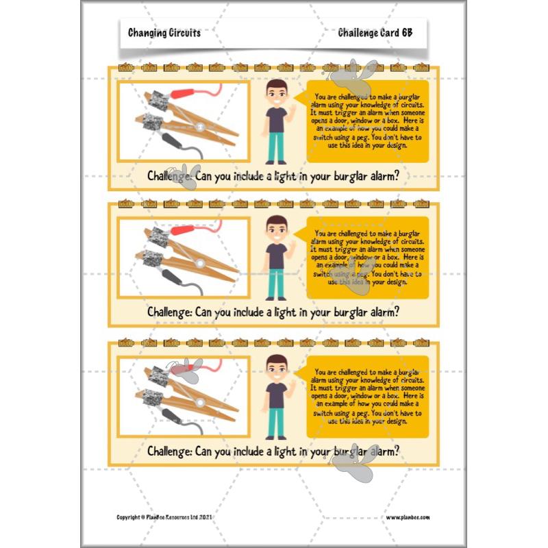 PlanBee Changing Circuits - Electricity Year 6 Lesson Planning