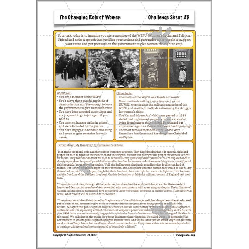 PlanBee The Changing Role of Women KS2 History Resources by PlanBee