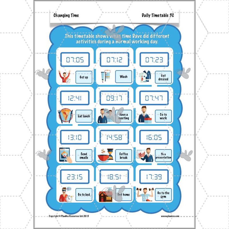 PlanBee Changing Time Year 5 Maths Lesson Planning Pack