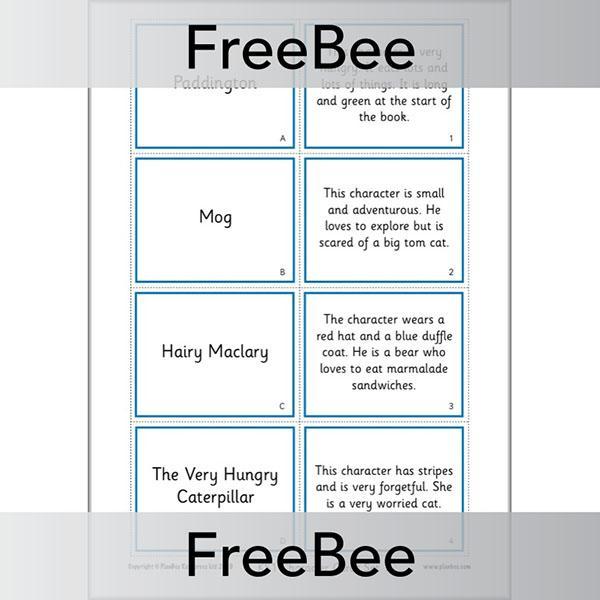 PlanBee Character Descriptions KS1 Cards