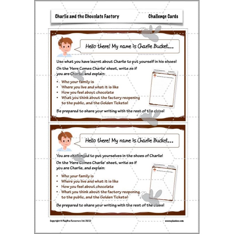PlanBee Charlie and the Chocolate Factory Resources KS2 Pack | PlanBee