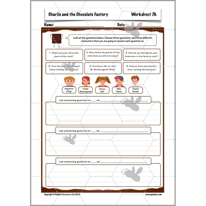 PlanBee Charlie and the Chocolate Factory Resources KS2 Pack | PlanBee