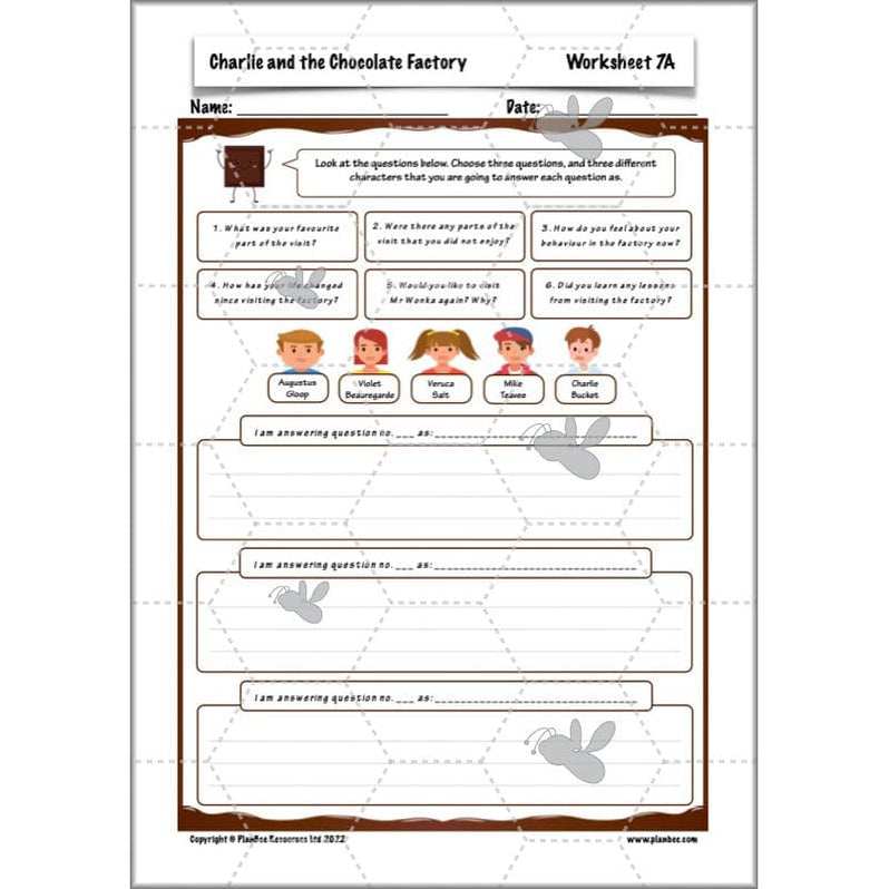 Charlie and the Chocolate Factory Resources KS2 Pack | PlanBee