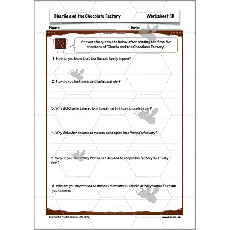 PlanBee Charlie and the Chocolate Factory Resources KS2 Pack | PlanBee