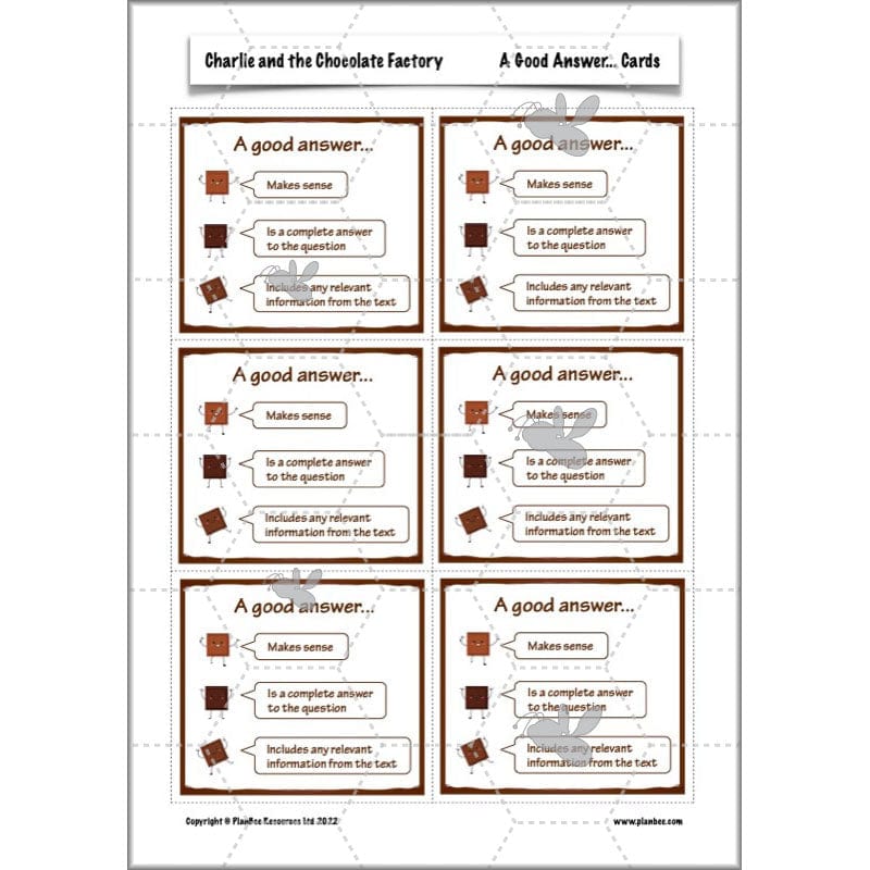 PlanBee Charlie and the Chocolate Factory Resources KS2 Pack | PlanBee