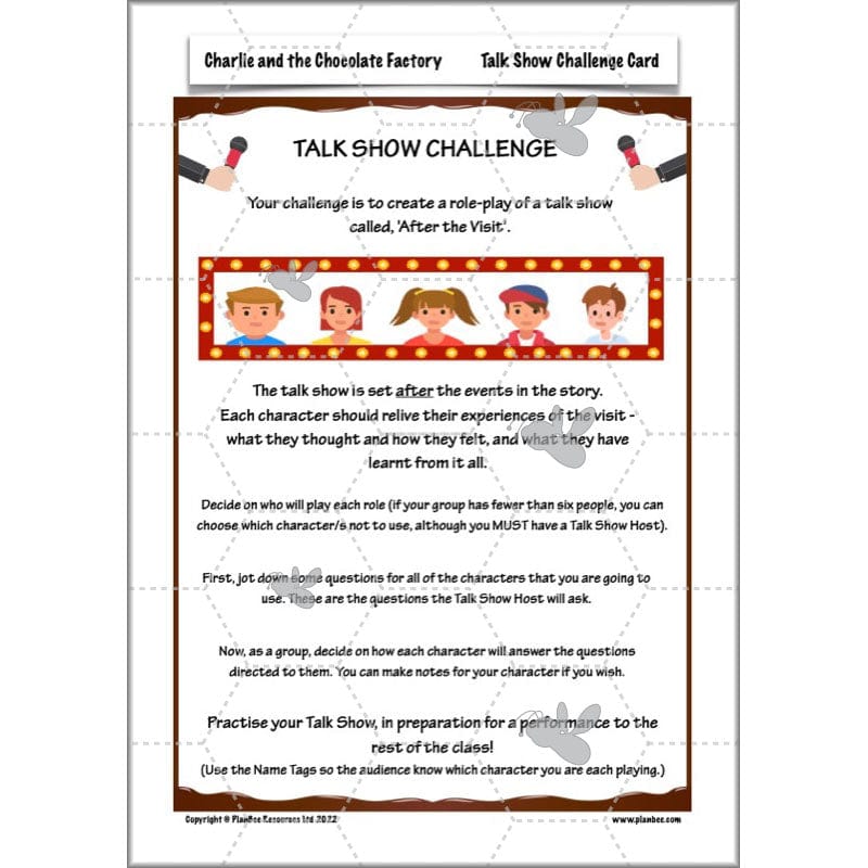 PlanBee Charlie and the Chocolate Factory Resources KS2 Pack | PlanBee
