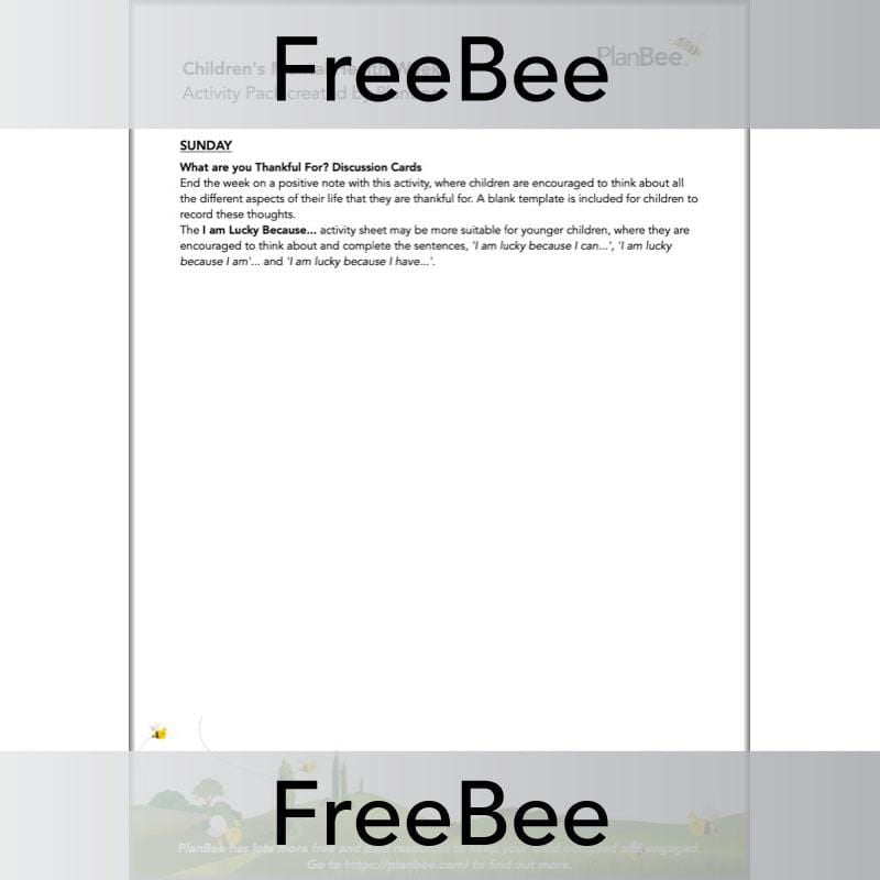 PlanBee FREE Children's Mental Health Week Activity Pack by PlanBee