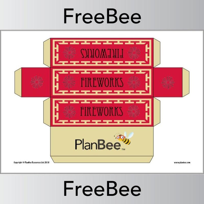 Free Fireworks China-themed Group Name Labels by PlanBee