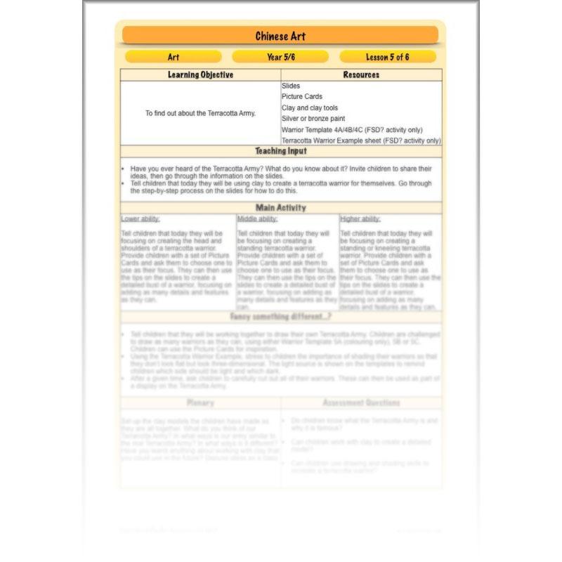 PlanBee Chinese Art KS2 Lesson Plans and Resources by PlanBee