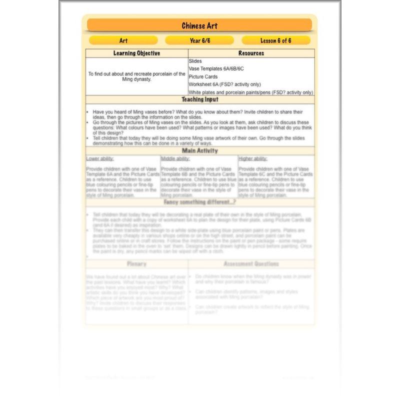 PlanBee Chinese Art KS2 Lesson Plans and Resources by PlanBee