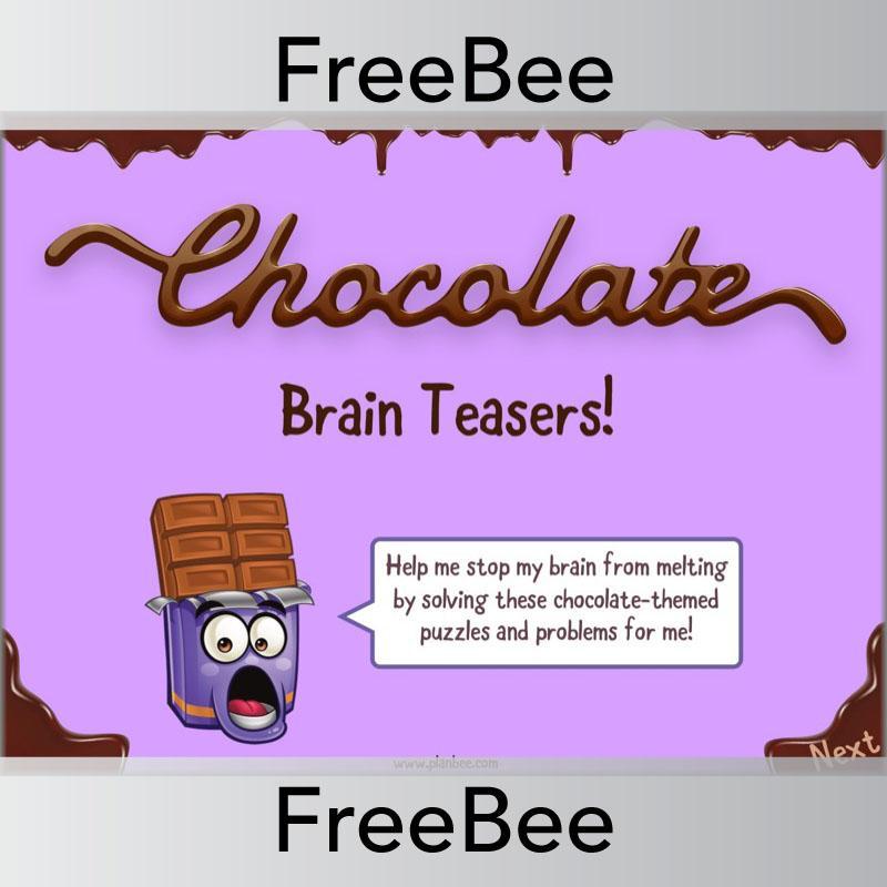 Free Chocolate Themed Brain Teasers by PlanBee