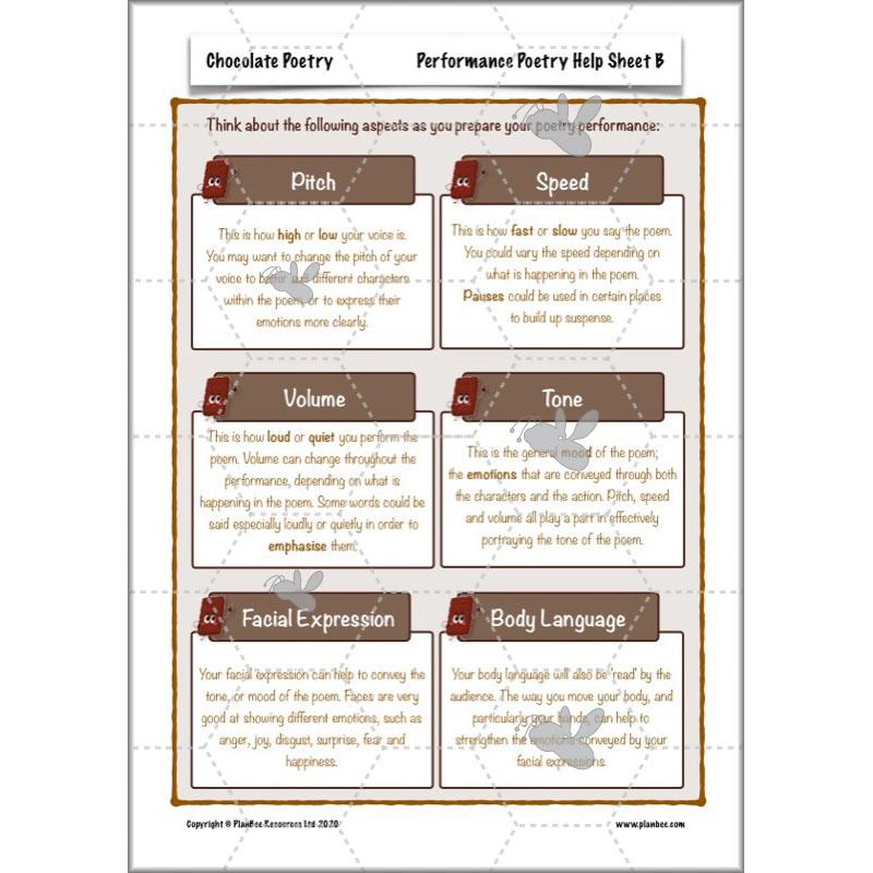 PlanBee Chocolate Poetry KS2 | Poetry Year 4