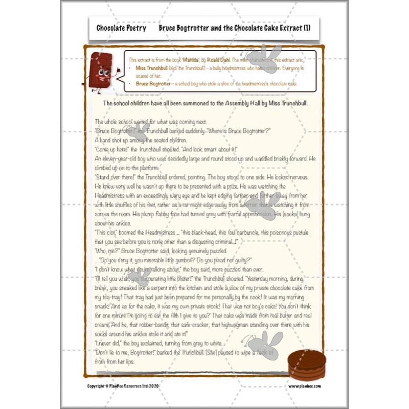 PlanBee Chocolate Poetry KS2 | Poetry Year 4