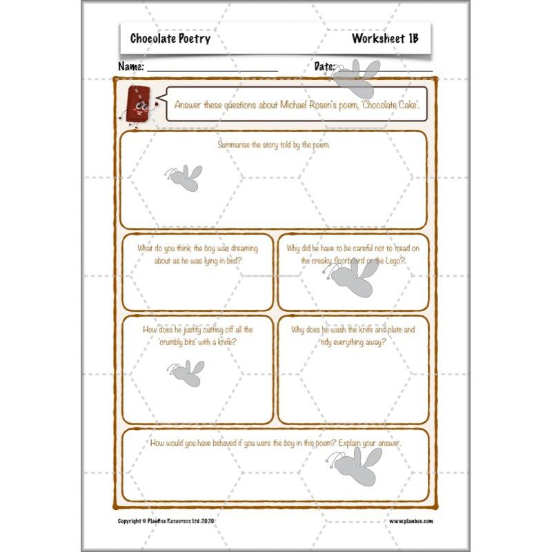 PlanBee Chocolate Poetry KS2 | Poetry Year 4