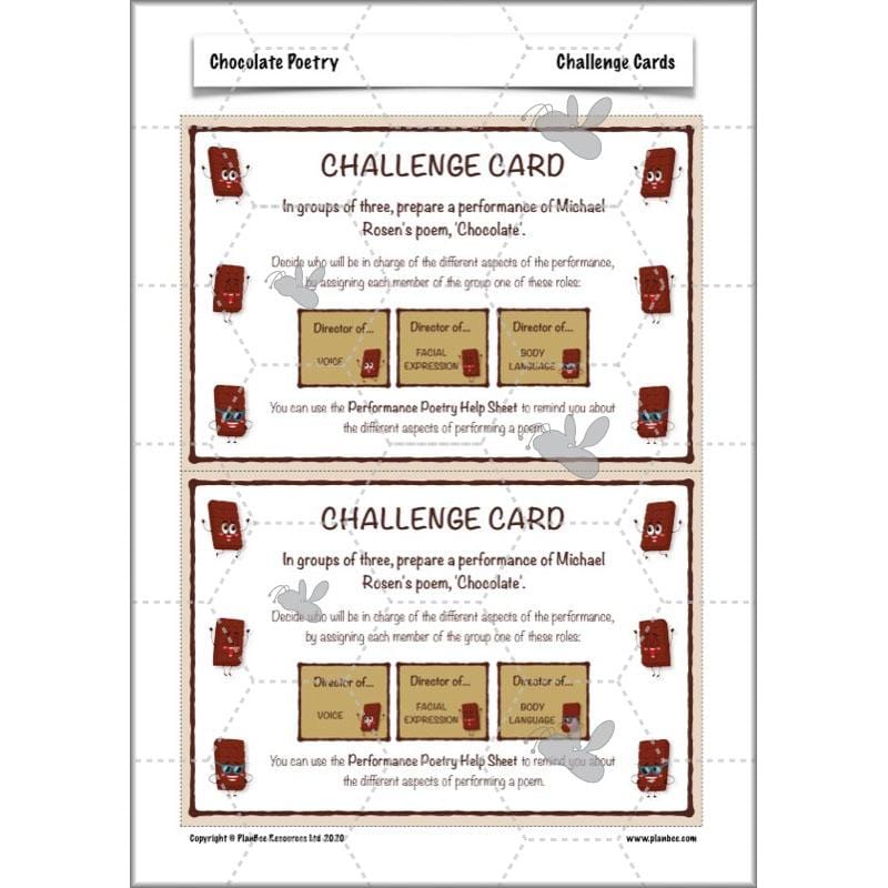 PlanBee Chocolate Poetry KS2 | Poetry Year 4