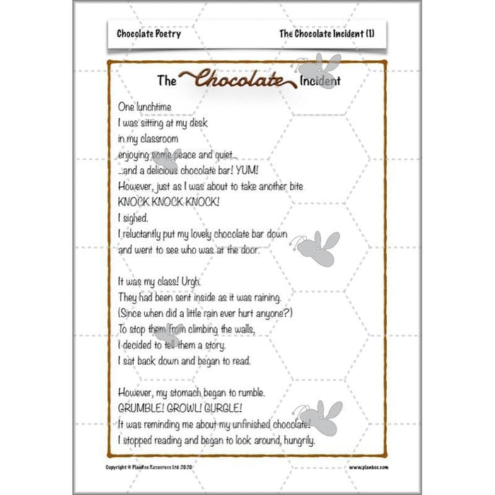 PlanBee Chocolate Poetry KS2 | Poetry Year 4