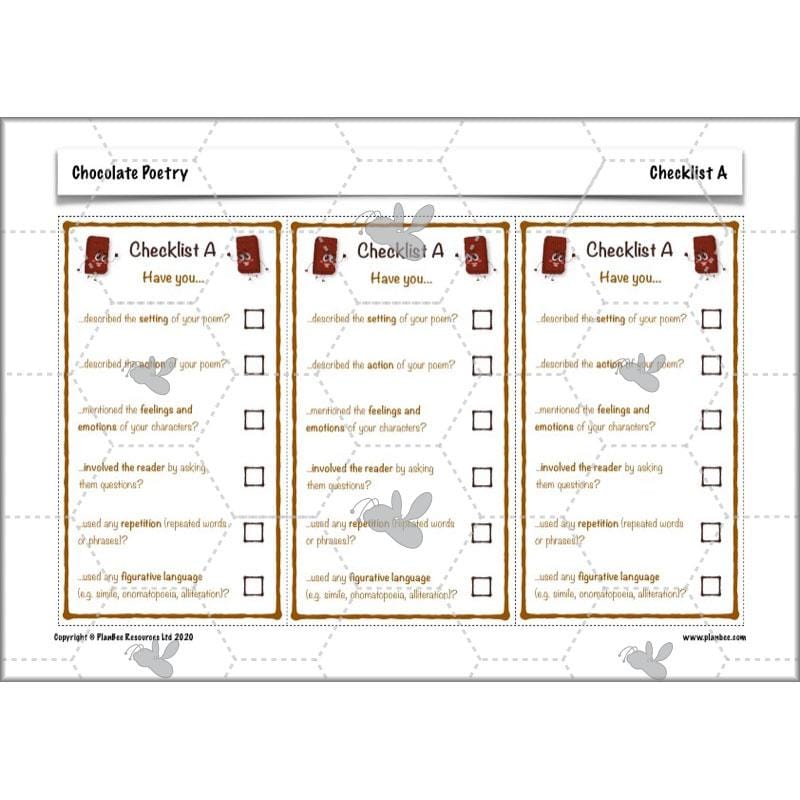PlanBee Chocolate Poetry KS2 | Poetry Year 4