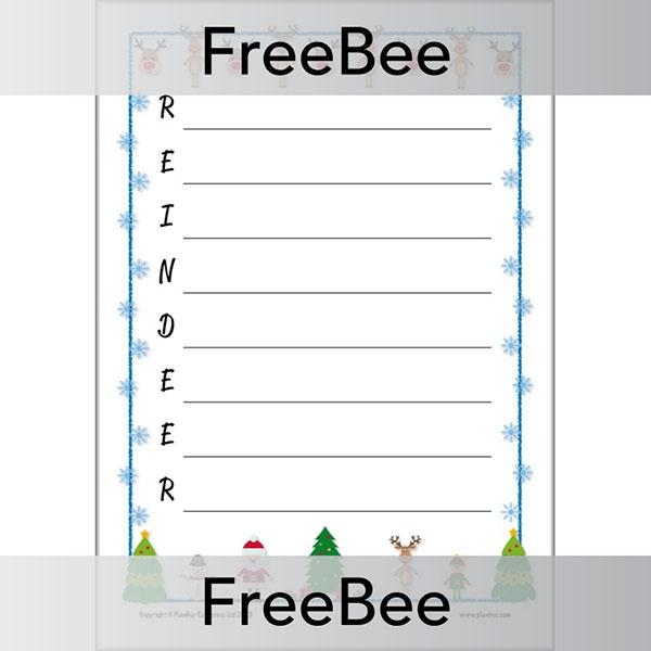 PlanBee Free Christmas acrostic poem templates for children | PlanBee