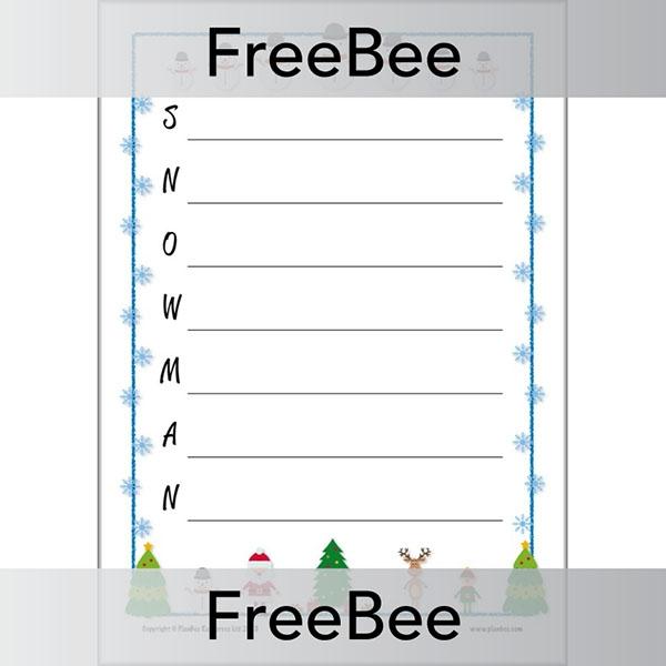 PlanBee Free Christmas acrostic poem templates for children | PlanBee