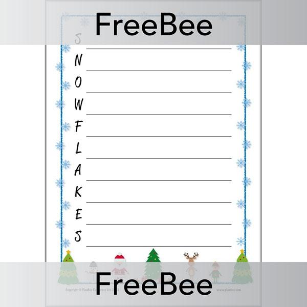 PlanBee Free Christmas acrostic poem templates for children | PlanBee