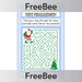 Free printable Christmas activities KS1 PlanBee maze game sheets