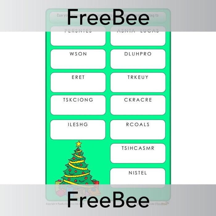 Free Printable Christmas Anagrams by PlanBee free-printable-christmas-anagrams-by-planbee