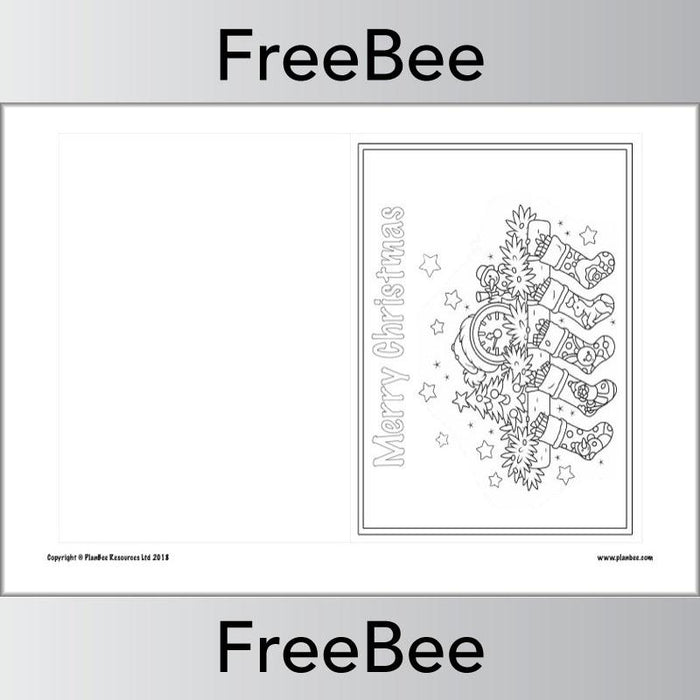 Christmas stockings card templates free downloads for children by PlanBee