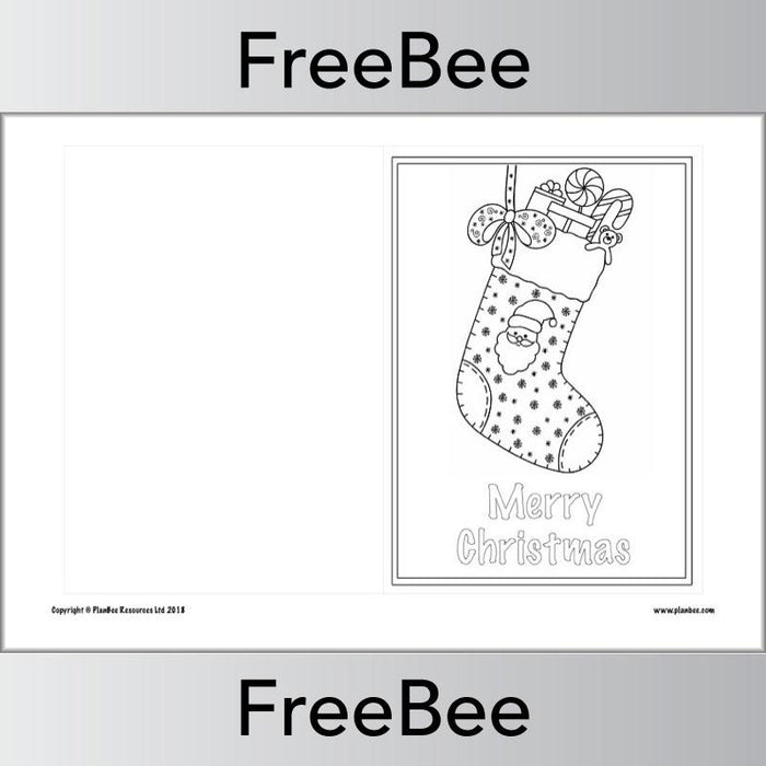 Christmas stocking card templates free downloads for children by PlanBee