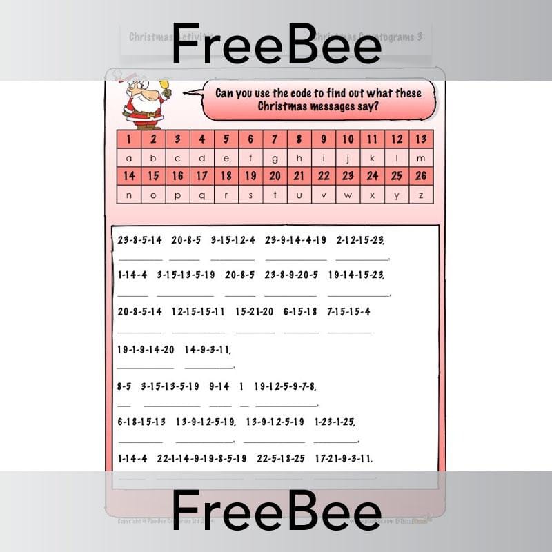 Free Christmas Maths Code Breaker KS2 | PlanBee FreeBees