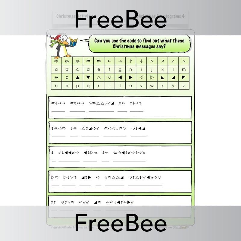 PlanBee Christmas Code Breakers | PlanBee FreeBees